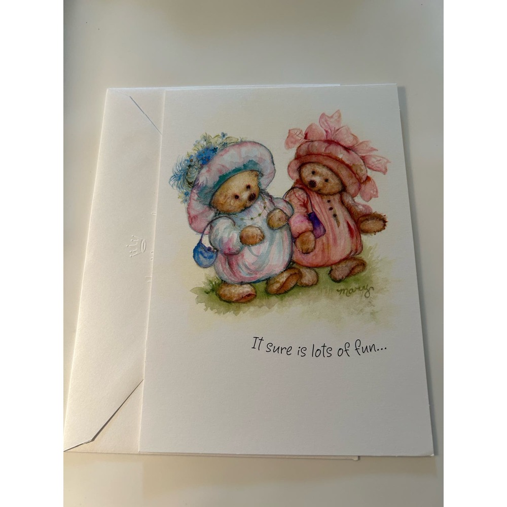 Vintage Hallmark Valentine Card Mary Hamilton MARY'S BEAR Unused